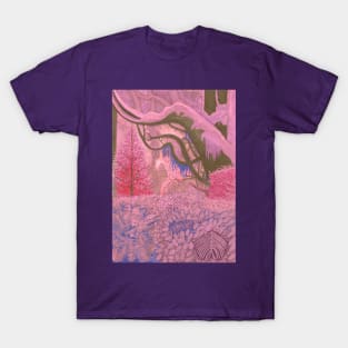 Forest Jungle Pink Spring T-Shirt